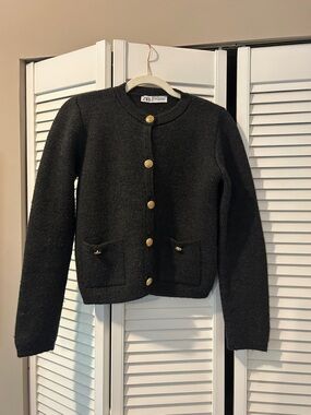 Zara cardigan | dark grey